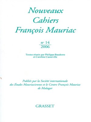 cover image of Nouveaux cahiers François Mauriac n°14